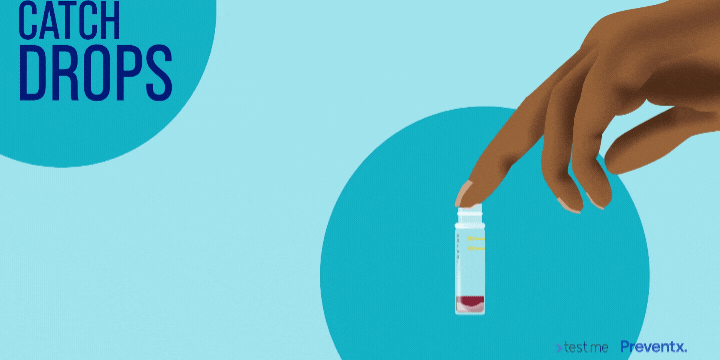 How to take a blood sample - catch blood in sample tube